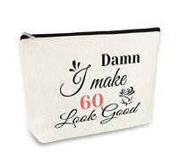 60th Birthday Gifts for Women 60th Birthday Makeup Bag 60 Year Old Gifts for Her Grandma Mom Boss Leader Nana Friend Happy 60th Birthday Gifts Cosmetic Bag Born in 1965 Gifts Travel Cosmetic Pouch