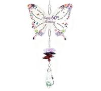 60th Birthday Gifts for Women,Butterfly Crystal Sun Catcher Gift Set | Birthday Gift for a Female Friend's 60ths Birthdays,An Inspirational 60th Birthdays Gifts for Mother,Sister,or Best Friend