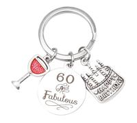 60th Birthday Gifts For Women,Funny Keychain Geburtstag Keyring Gift Novelty Keyrings Geschenke,Son Daughter Special Unique Ideas Anniversary Present,for Grandma Grandad Mum Dad Birthdays Presents