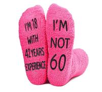 60th Birthday Gifts for Women Grip Socks Novelty Sock Funny Fluffy Socks Present Ideas for 60 Years Old Ladies Friend Mum Grandma Auntie (One Size, 60th)