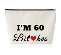 60th Birthday Gifts for Women Makeup Bag Gifts 60 Year Old Birthday Gifts for Wife Mom Grandma Aunt Friends 1984 Birthday Gifts Turning 60 Gifts Best Sixty Birthday Gifts Cosmetic Bag