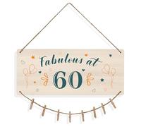 60th Birthday Gifts For Women Men Wooden Photo Plaque,Birthday Gifts For Mum,Female Birthday Gifts,Happy Birthday Mum, Dad, Friend,Husband, Wife, Auntie, Sister,Colleagues, Wooden Wall Sign Decoration