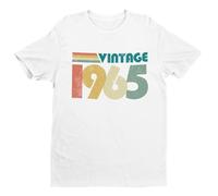 60th Birthday in 2025 T Shirt Vintage 1965 Retro Style Design Gift Idea White / 2XL