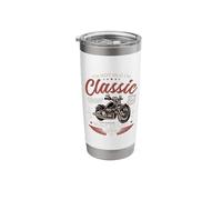 60th Birthday man Gift Motorcycle Motorcyclist Biker 1966 Stainless Steel Insulated Tumbler