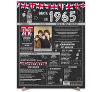 60th Birthday Party Gifts - 60 Years Old Anniversary Poster for Men or Women. Back In 1965 Party Supplies. Birthday or Wedding Gift Ideas for Home Wall Decorations. Born 60 Years ago Size A3