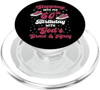 60th Birthday Queen Stepping God's Grace Mercy 60 Years Old PopSockets PopGrip for MagSafe