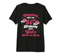 60th Birthday Queen Stepping God's Grace Mercy 60 Years Old Premium T-Shirt