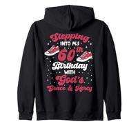 60th Birthday Queen Stepping God's Grace Mercy 60 Years Old Zip Hoodie