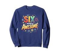 60th Birthday Six Decades of Awesome Celebration Gift Sweatshirt, Adult Unisex, Navy, XXL