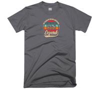 60th Birthday T Shirt 60 Years of Being Awesome Legend Born in 1965 Vintage Funny Joke Gift Tee Top (UK, Alpha, L, Regular, Regular, Charcoal)