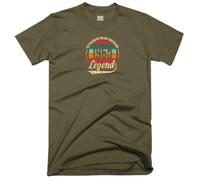 60th Birthday T Shirt 60 Years of Being Awesome Legend Born in 1965 Vintage Funny Joke Gift Tee Top (UK, Alpha, L, Regular, Regular, Military Green)
