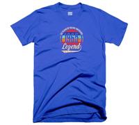 60th Birthday T Shirt 60 Years of Being Awesome Legend Born in 1965 Vintage Funny Joke Gift Tee Top (UK, Alpha, 4XL, Regular, Regular, Blue)
