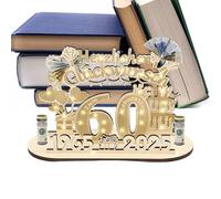 60th Birthday TABLE DECORATIONS, 60th centerpieces for tables - Wooden tiered tray sign - Office guest book ornaments, po desk decorations