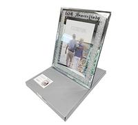 60th Wedding Anniversary Photo Frame Diamond Mirror Glass Crystal Diamante Gift