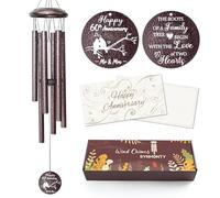 60th Wedding Anniversary Wind Chime, Happy 60th Anniversary Romantic Gifts for Couple, Parents, Wife, Husband, Friends, Golden Anniversarys Keepsake Gifts Ideas