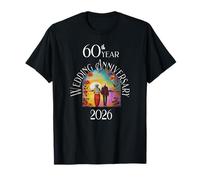 60th Year Wedding Anniversary 2026 Art Nouveau Style T-Shirt