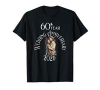 60th Year Wedding Anniversary 2026 Married Couple Splash Art T-Shirt