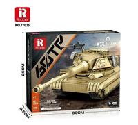 Reobrix Tank Building Toy for Adults, 1:28 Scale WW2 Military 60TP Heavy Armed Battle Tanks, 77036 World of Tanks Licensed, War Hobby Fans Vehicle Gift for Man Boys 14+ (1128 PCS)