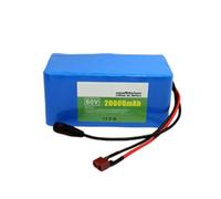 60V 20Ah Electric Bicycle Battery 16S2P Waterproof Ebike Battery with Charger High Power Battery Scooter Battery Long Battery Life for 250W 350W 500W 800W Motors 60V 20Ah,XT90+DC