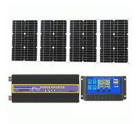 60V-220V 4000W Inverter Solar Kit with 100W Folding Panel & 30A Controller - Versatile 12V/24V/48V Home & Outdoor Power System for Off-Grid Efficiency