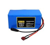 60V 30Ah E-Bike Battery Pack 16S2P High Power Lithium Battery with Charger Rechargeable Lithium-ion Battery Large Capacity Long Battery Life for 200W-1000W Motors 60V 30Ah,XT60+T