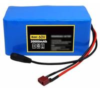 60V 30AH E-Bike Battery Pack with Charger and BMS - Waterproof Removable Replacement Battery for 200W-1000W Electric Bike Motor