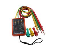 60V-600V AC Three Phase Rotation Indicator Meter Phase Sequence Tester LED Buzzer with Portable Pouch