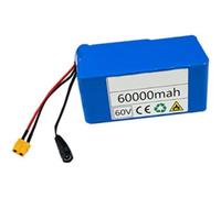 60V 60AH 16S2P Electric Bicycle Replacement Battery Electric Scooter Waterproof Lithium-Ion Battery, Built-In BMS, Long-Lasting Battery Life, With Charger(XT90+DC)