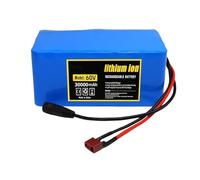 60V Lithium Ion Battery, 60V 30Ah 16S2P Lithium-Ion Battery Packs,with BMS + 67.2V 2A Charger, for 500W-800W Motor E-Bike Electric Bicycle Scooter XT60