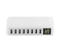 60W 8 Port USB Fast Charger QC3.0 HUB Smart Quick Charge LED Display Multi Charging Station Mobile Phone Desktop Home