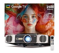 [60W Big Stereo Sound & 2500 Brightness]Dess Projector With WiFi And Bluetooth，Hometheater projector With Electric Stand,Auto Focus&Keystone,Support 4k Decoding,Smart Projector OutDoor Proyector