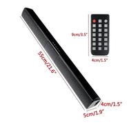 60W Bluetooth TV Sound Bar - 4-Speaker 3D Surround, Wired & Wireless, Remote, RCA/TF Card, IPX4, 10m Range, 32GB Storage