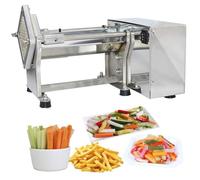 60W Electric French Fry Cutter - Commercial Potato Chopper with 3 Stainless Steel Blades | Semi-Automatic for Potatoes, Carrots, Cucumbers