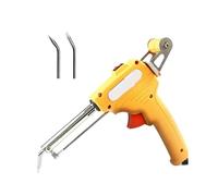 60W External Heating Electric Soldering Iron Kit Semi Automatic Tin Feeder Gun Tip Sucker Wire Welding Anti-Static Tweezers(3PCS Yellow)