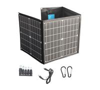 60W Foldable Solar Charger Outdoor-Portable Solar Battery Charger-3 Panels Waterproof with Fast Charging Three Ports for Camping iPhone iPad Samsung Galaxy LG Cellphones and Devices