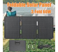 60W Foldable Solar Panel Portable USB Type-C Folding Bag Outdoor Power Charger For Phone Hiking Camping Mobile Power Supplies 80W