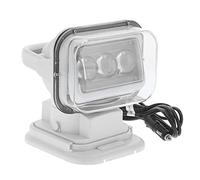 60W LED Searchlight, Remote Control Boat Spotlights 360° Adjustable 6500LM White Search Lamp IP67 Waterproof Marine Searchlight Long-Range Spot Light for Yachts/Fishing Boats/Fishing
