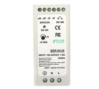 60W Power Supply Industrial DIN Rail Power Supply Single Output 24V DC Reliable Stable Performance for Industrial Equipment and Automation Systems Plastic Material Compact Design