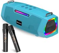 60W Powerful Sound Karaoke Machine, Portable Karaoke System with 2 Wireless Microphones, Bluetooth 5.3, Long Battery Life for Outdoor Parties and