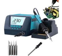 60W Professional Soldering Station Kit with Auto Standby & Sleep, °C/°F Display, ESD Safe, Includes 4 Extra Tips for Electronics Repair and Welding