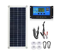 60W Solar Panel Kit Complete Dual USB with Controller Cells for Car Yacht RV Boat Moblie Phone Battery Charger Easy Installation(Kit-30A Controller)