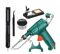 60W Soldering Iron Set Internally Heated Industrial Laser Welding Tools for Welding Circuit Boards, Repairing Electronic Device(Green)