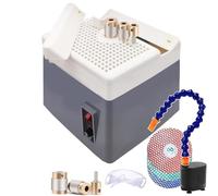 60W Stained Glass Grinder, Professional Portable Kit with Diamond Grinder Bit, Water Pump & Angle Tool, Includes Grit Discs for Glass Art & Craft Processing