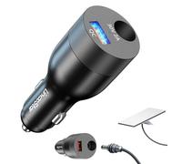 60W Starlink Mini Car Adapter 12V to 24V DC Step Up Converter for Official 16AWG 30M Cable, Starlink Mini 12V Adapter 2 in 1 Car Cigarette Lighter Adapter with 18W USB A Charge Port for RV, SUV, Yacht