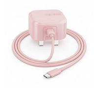60W USB-C Charger For Meta Quest 3S/3/2/1/Pro, Pico 4 Ultra/4, PC/Steam VR | 60W Replacement charger with AVS 40W & DPS 60W support, includes USB-C cable for Meta Quest, Pico and PC VR devices, PINK