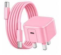 60W USB-C Fast Charger Plug For Samsung Galaxy S26/S26+/S26 Ultra/S25/S25 Plus/S25 Ultra/S24/S24+/S24 Ultra, UK 3 Pin, AVS 40W/DPS 60W Super Fast Charger Wall Adapter with 90° Folding Plug With Cable