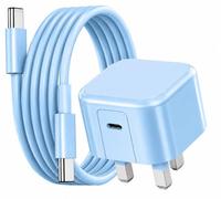 60W USB-C Fast Charger Plug For Samsung Galaxy S26/S26+/S26 Ultra/S25/S25 Plus/S25 Ultra/S24/S24+/S24 Ultra, UK 3 Pin, AVS 40W/DPS 60W Super Fast Charger Wall Adapter with 90° Folding Plug With Cable