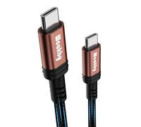 60W USB-C Fast Charging Cable [50CM 2-Pack] | Short PD Type-C to Type-C Braided Cable for iPhone 16/15 Pro Max, iPad Pro, Samsung S23/S22 Ultra, Steam Deck, HP EliteBook etc.