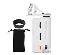 60X 100X Microscope Portable Clip Smartphone Microscope Magnifying Glass with LED UV Light Adjustable Zoom for Kids Adults Students Scientists ABS Optical Lens