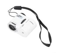 60X Handheld Pocket Microscope with LED & UV Light - Dual Mode Magnifier for Jewelry Coin Stamp Inspection - Portable for mini Loupe(White)